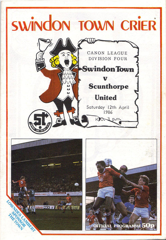<b>Saturday, April 12, 1986</b><br />vs. Scunthorpe United (Home)